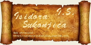 Isidora Sukonjica vizit kartica